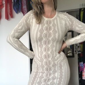 Cashmere & silk BCBG long sleeve knit dress